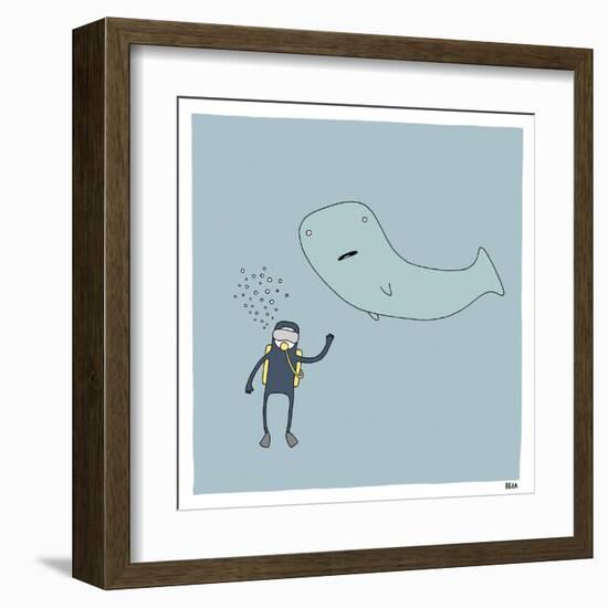 Whale Dive-Reza Farazmand-Framed Art Print