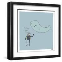 Whale Dive-Reza Farazmand-Framed Art Print