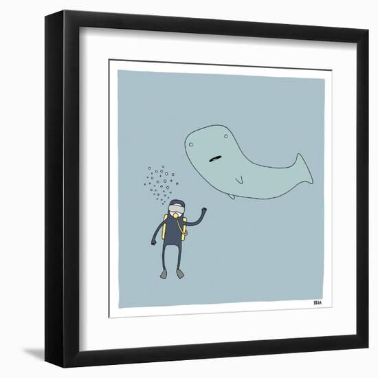 Whale Dive-Reza Farazmand-Framed Art Print