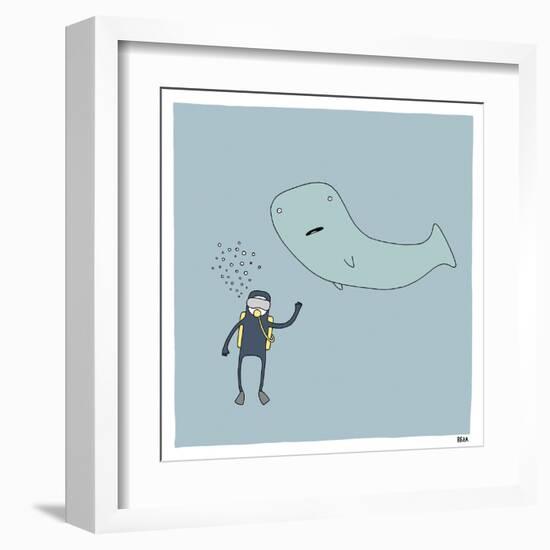 Whale Dive-Reza Farazmand-Framed Art Print