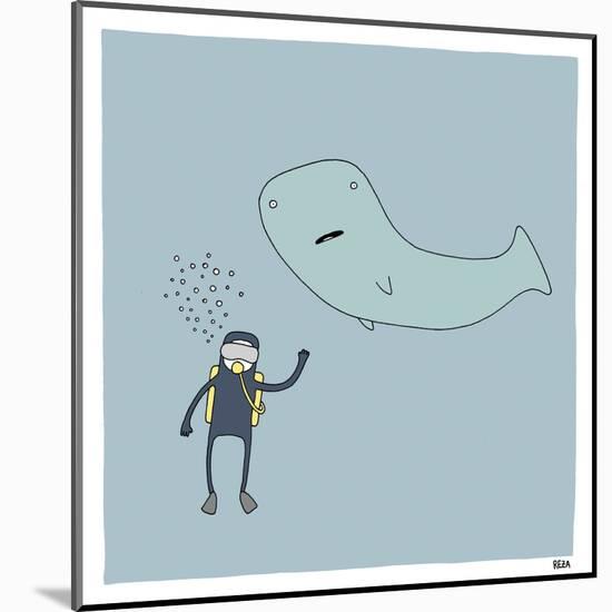 Whale Dive-Reza Farazmand-Mounted Art Print