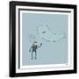 Whale Dive-Reza Farazmand-Framed Art Print