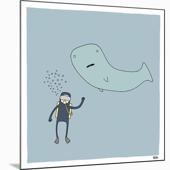 Whale Dive-Reza Farazmand-Mounted Art Print