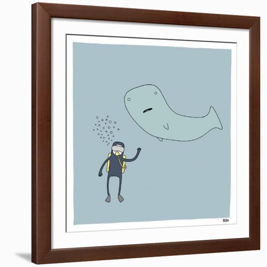 Whale Dive-Reza Farazmand-Framed Art Print
