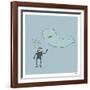 Whale Dive-Reza Farazmand-Framed Art Print