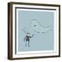 Whale Dive-Reza Farazmand-Framed Art Print