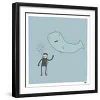 Whale Dive-Reza Farazmand-Framed Art Print