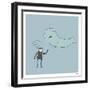 Whale Dive-Reza Farazmand-Framed Art Print