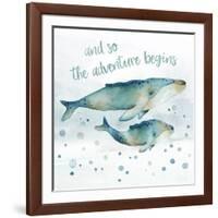 Whale Family I-Janet Tava-Framed Art Print