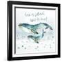 Whale Family II-Janet Tava-Framed Art Print