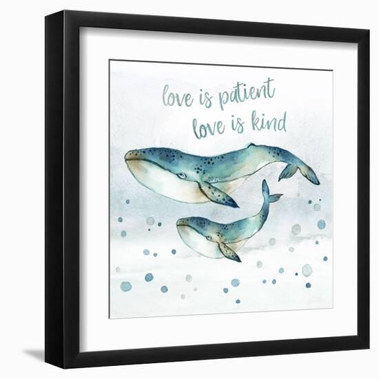 Whale Family II-Janet Tava-Framed Art Print