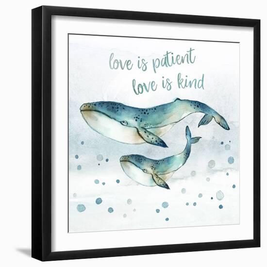 Whale Family II-Janet Tava-Framed Art Print