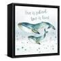 Whale Family II-Janet Tava-Framed Stretched Canvas