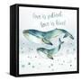 Whale Family II-Janet Tava-Framed Stretched Canvas