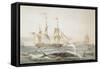 Whale Fishing, Published by E. Gambert and Co., 1853-Louis Lebreton-Framed Stretched Canvas