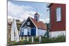 Whale Jawbone Archway to Church in Sisimiut, Greenland, Polar Regions-Michael Nolan-Mounted Photographic Print
