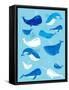 Whale of a Tale Vertical-Heather Rosas-Framed Stretched Canvas