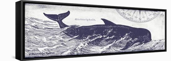 Whale on Cream I-Gwendolyn Babbitt-Framed Stretched Canvas