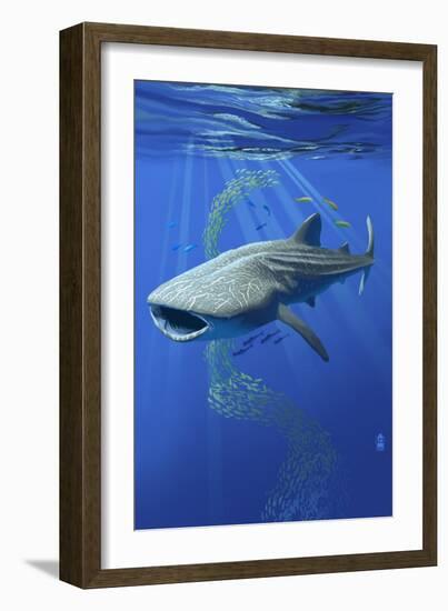 Whale Shark-Lantern Press-Framed Art Print