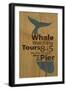 Whale Sign on Wood #1-J Hovenstine Studios-Framed Giclee Print