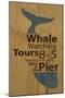 Whale Sign on Wood #1-J Hovenstine Studios-Mounted Giclee Print