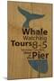 Whale Sign on Wood #1-J Hovenstine Studios-Mounted Giclee Print