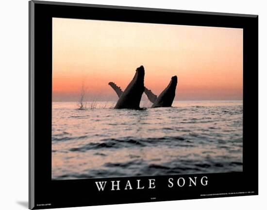 Whale Song Art Photo-null-Mounted Mini Poster