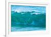 Whale Tail-Light and reflections make the shape of a whale's tail in the face of a wave-Mark A Johnson-Framed Photographic Print