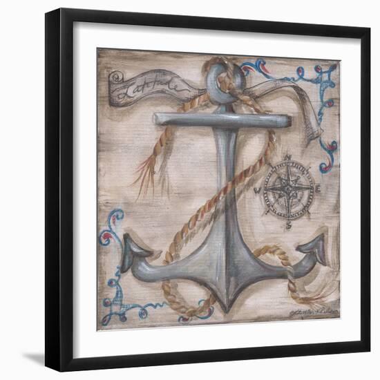 Whale Watch Anchor-Kate McRostie-Framed Art Print