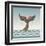 Whale Waving Hello with it's Tail-Cyborgwitch-Framed Art Print