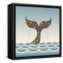 Whale Waving Hello with it's Tail-Cyborgwitch-Framed Stretched Canvas