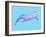 Whale-Drawpaint Illustration-Framed Giclee Print