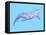 Whale-Drawpaint Illustration-Framed Stretched Canvas