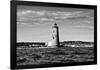 Whaleback Lighthouse Maine Black and White Art Print Poster-null-Framed Poster