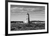 Whaleback Lighthouse Maine Black and White-null-Framed Photo