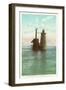 Whaleback Lighthouse, Portsmouth, New Hampshire-null-Framed Art Print