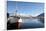 Whaler in Tromso Harbour with the Bridge and Cathedral in Background-David Lomax-Framed Photographic Print