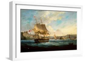 Whaler Phoenix entering Whitby Harbor-George the Elder Chambers-Framed Giclee Print