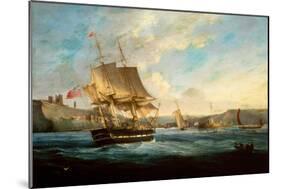 Whaler Phoenix entering Whitby Harbor-George the Elder Chambers-Mounted Giclee Print