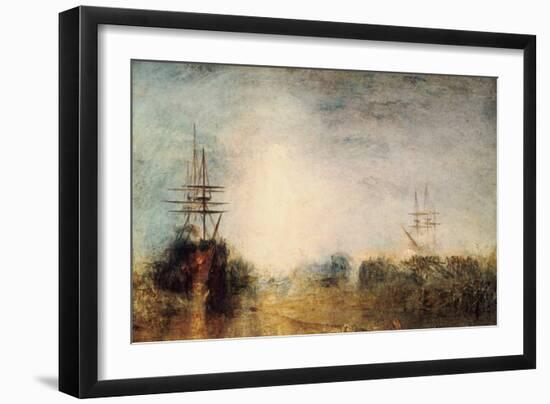 Whalers (Boiling Blubbe) Entangled in Flaw Ice, Endeavouring to Extricate Themselves, 1846-JMW Turner-Framed Giclee Print