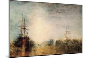 Whalers (Boiling Blubbe) Entangled in Flaw Ice, Endeavouring to Extricate Themselves, 1846-JMW Turner-Mounted Giclee Print