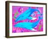 Whales in Love, 2017-Maylee Christie-Framed Giclee Print