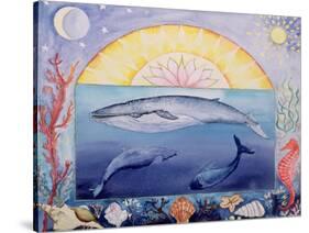 Whales (Month of September from a Calendar)-Vivika Alexander-Stretched Canvas