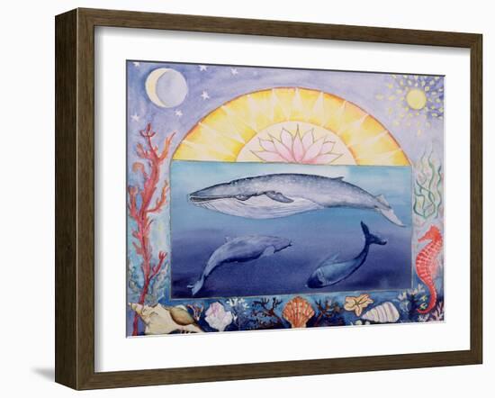 Whales (Month of September from a Calendar)-Vivika Alexander-Framed Giclee Print