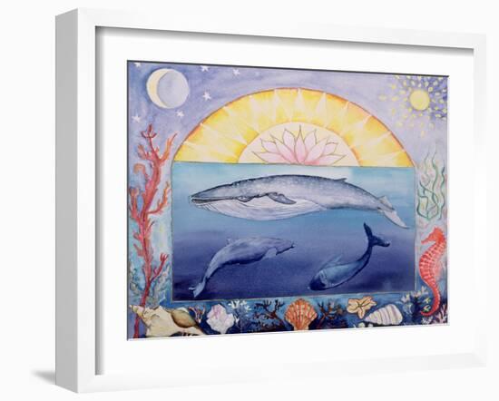 Whales (Month of September from a Calendar)-Vivika Alexander-Framed Giclee Print