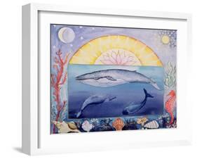 Whales (Month of September from a Calendar)-Vivika Alexander-Framed Giclee Print