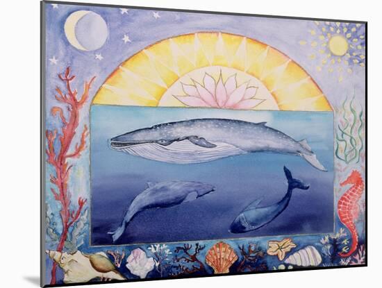 Whales (Month of September from a Calendar)-Vivika Alexander-Mounted Giclee Print