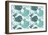 Whales Pattern-Lauren Ramer-Framed Giclee Print