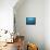 Whales Swimming in Sea-null-Framed Stretched Canvas displayed on a wall