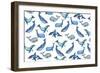 Whales-Elizabeth Rider-Framed Premium Giclee Print